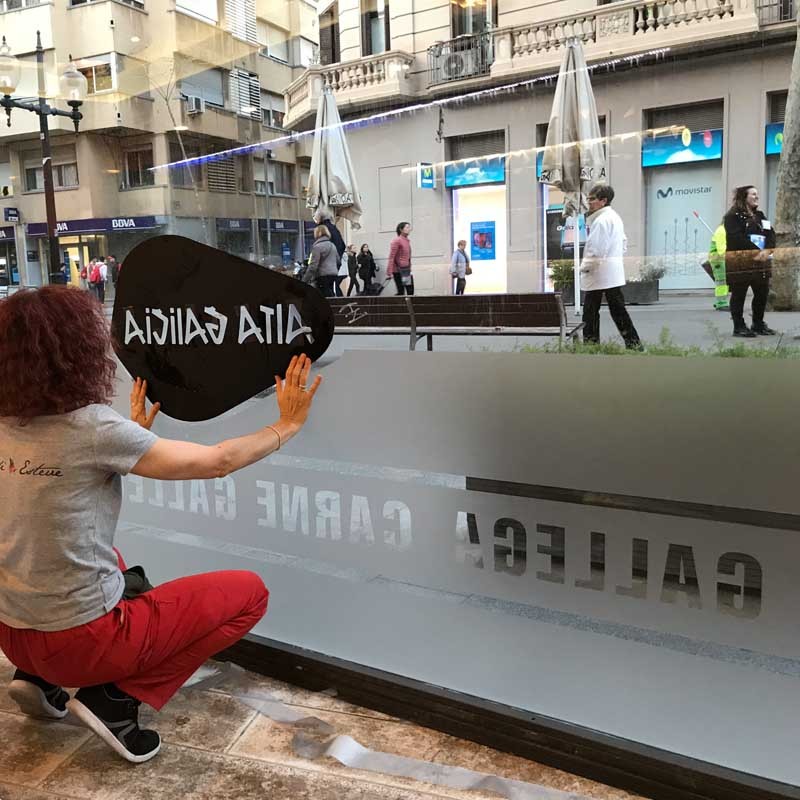 vinilo ácido translúcido cafeteria