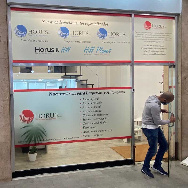 vinilo ácido translúcido impreso